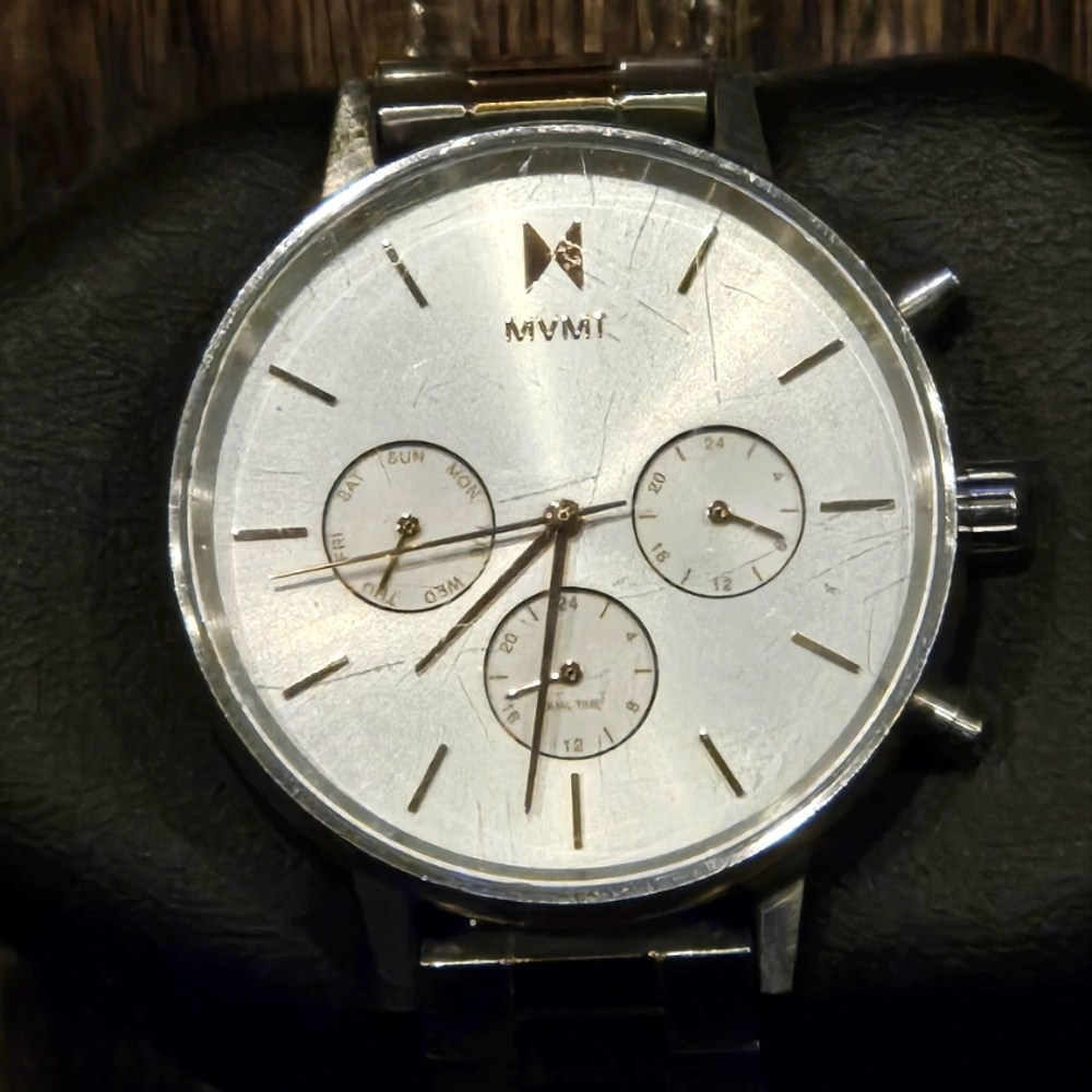 MVMT Silver and Gold Chronograph Watch